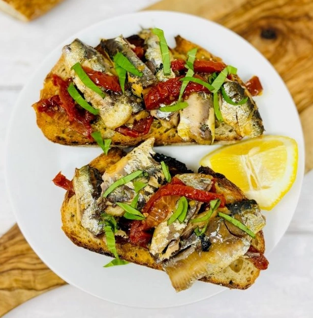 Sardine and Avocado Toast on Rye