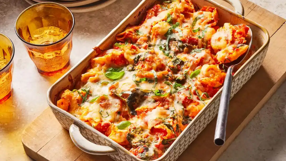 Sausage Spinach Tortellini Casserole