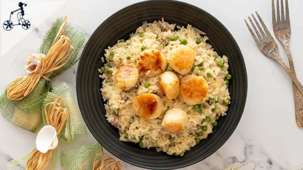 Scallop Risotto with Peas