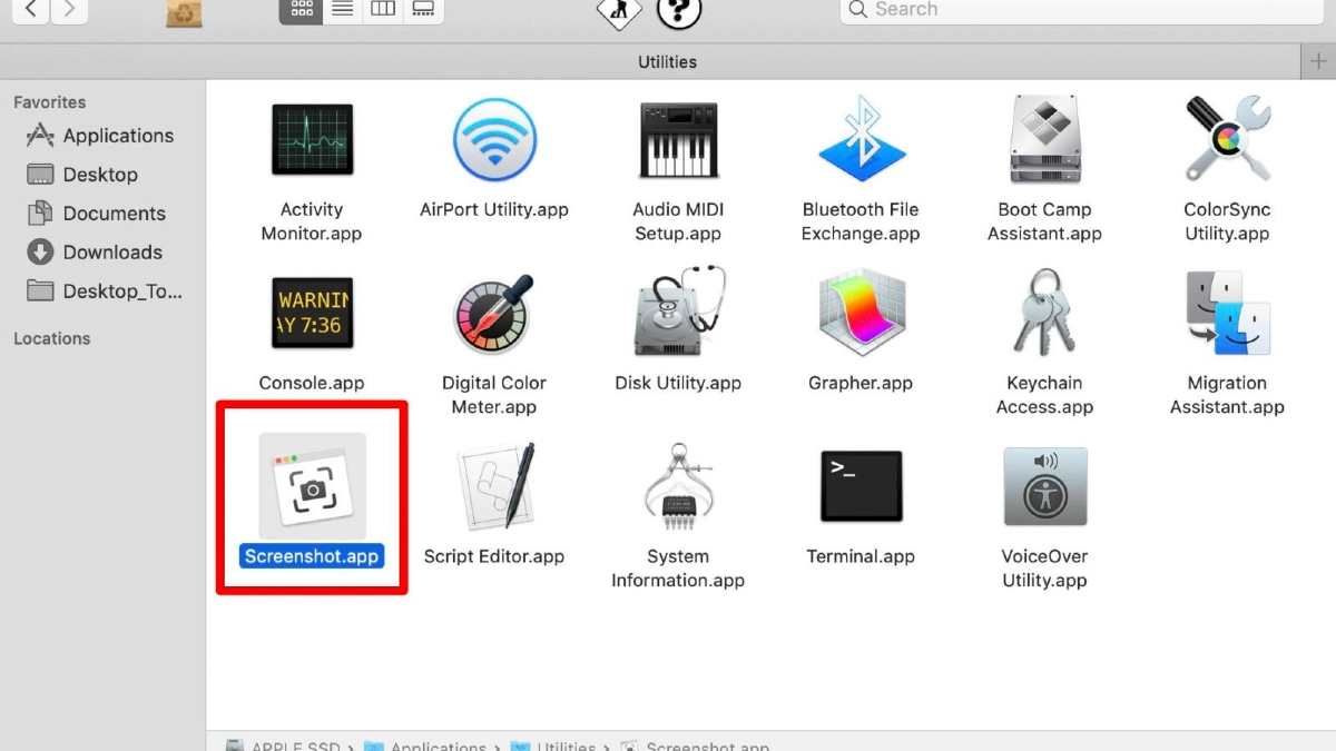 Screenshots Save to the Desktop by Default