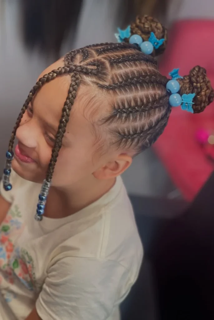 Sectioned Braids with Top Knots