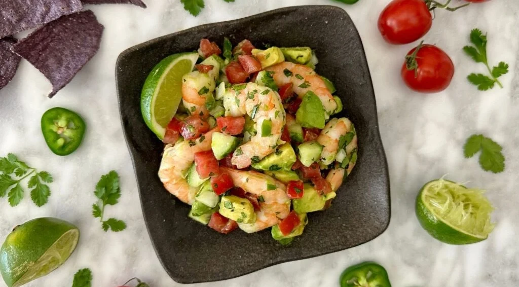 Shrimp Cucumber Tomato Salad