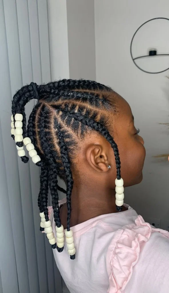 Side-Swept Cornrows