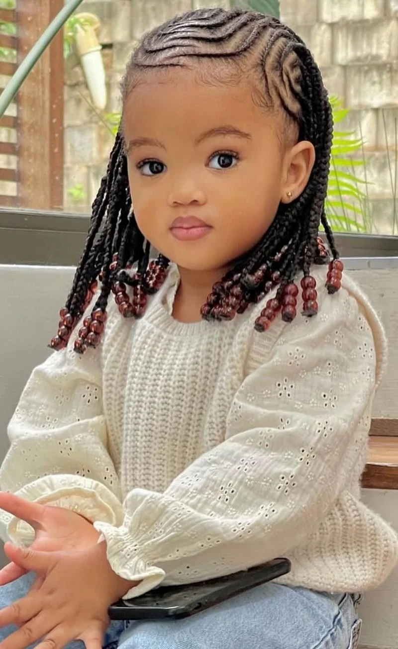 Side-swept cornrow elegance