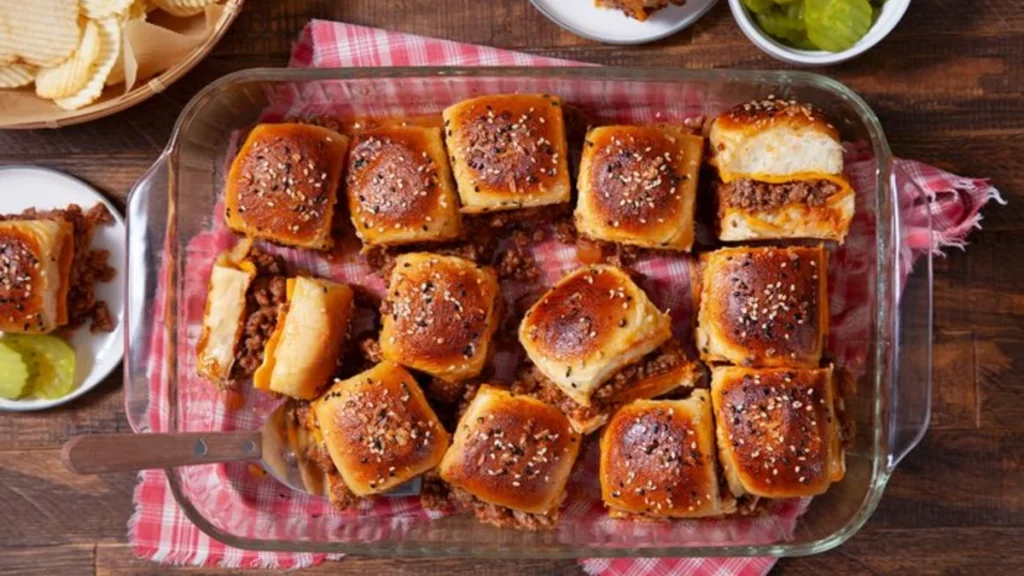 Sloppy Joe Sliders on Hawaiian Rolls