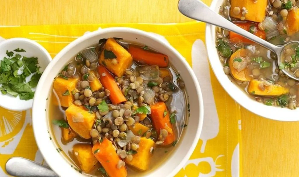 Slow Cooker Lentil Sweet Potato Stew