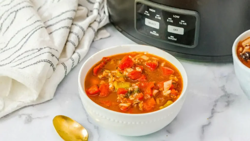 Slow Cooker Stuffed Pepper Soup
