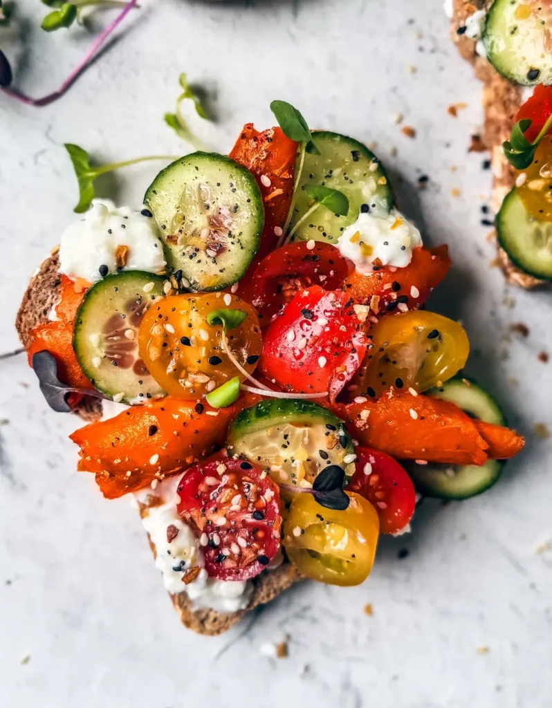 Smoked Salmon Cottage Cheese Toast