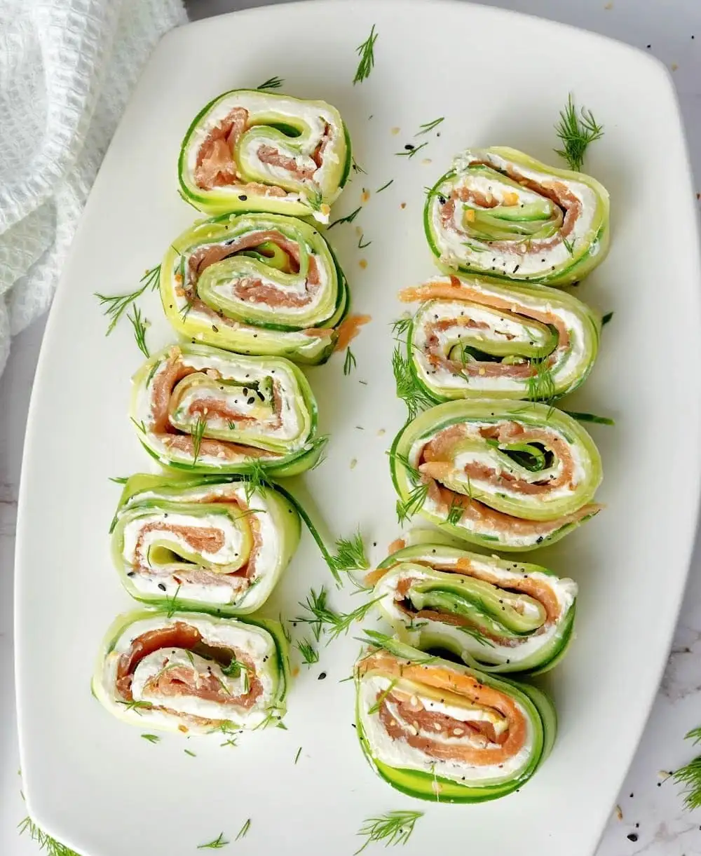 Smoked Salmon and Cucumber Roll Ups