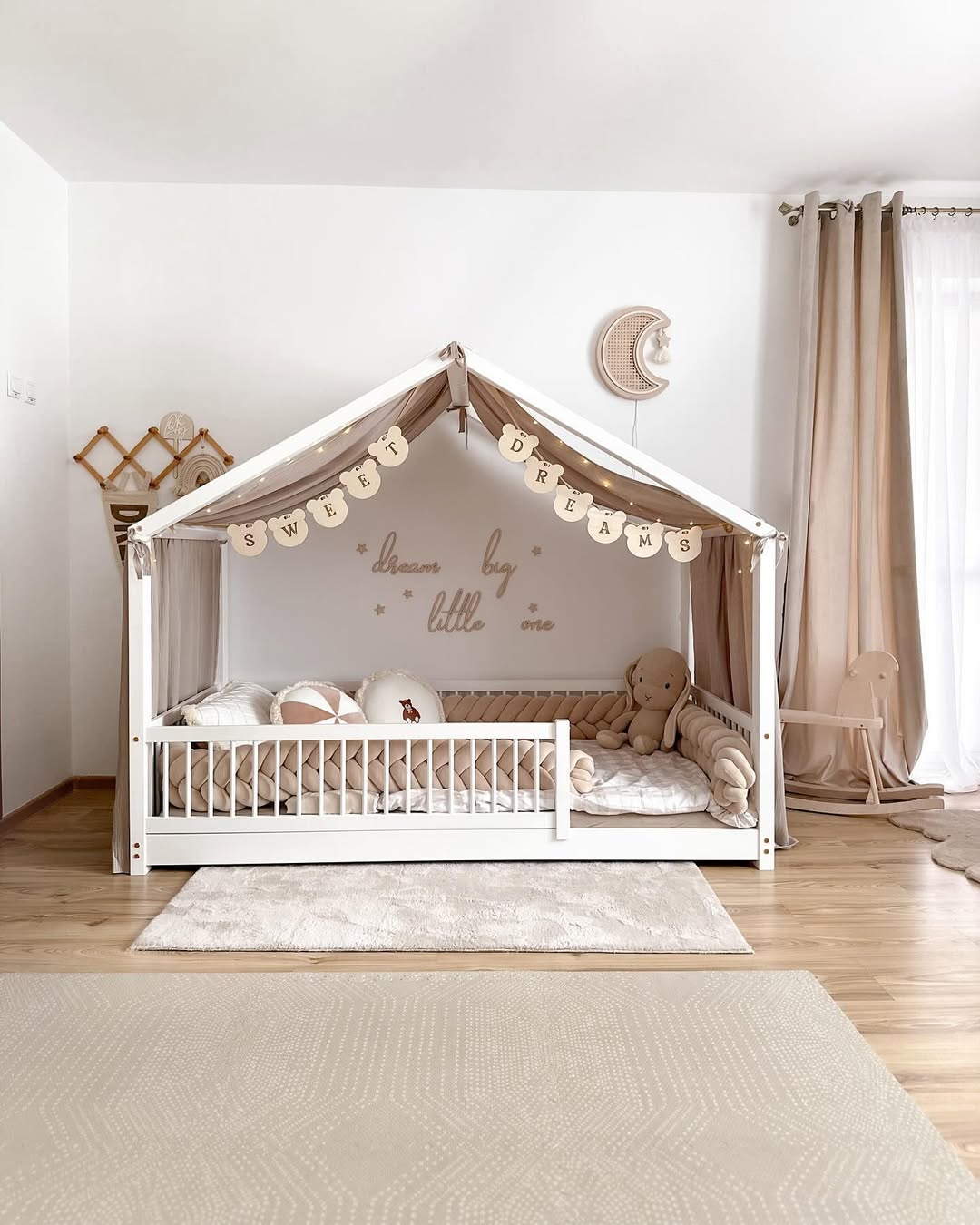 Dreamy House with Canopy Curtains