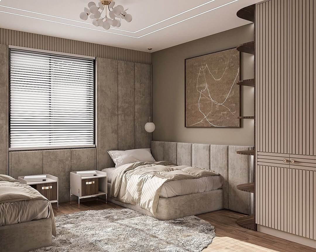 Contemporary Sibling Bedroom