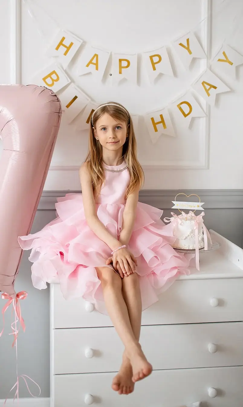 Soft Pink Layered Party Dress