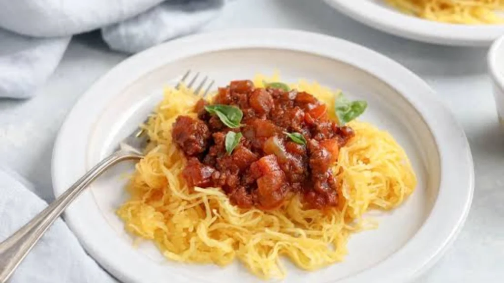 Spaghetti Squash with Turkey Meatballs