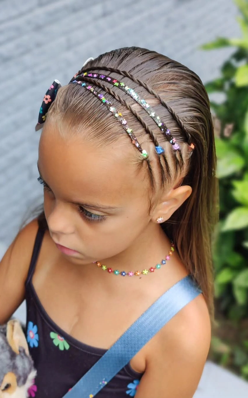 Sparkling Rainbow Hair Rings