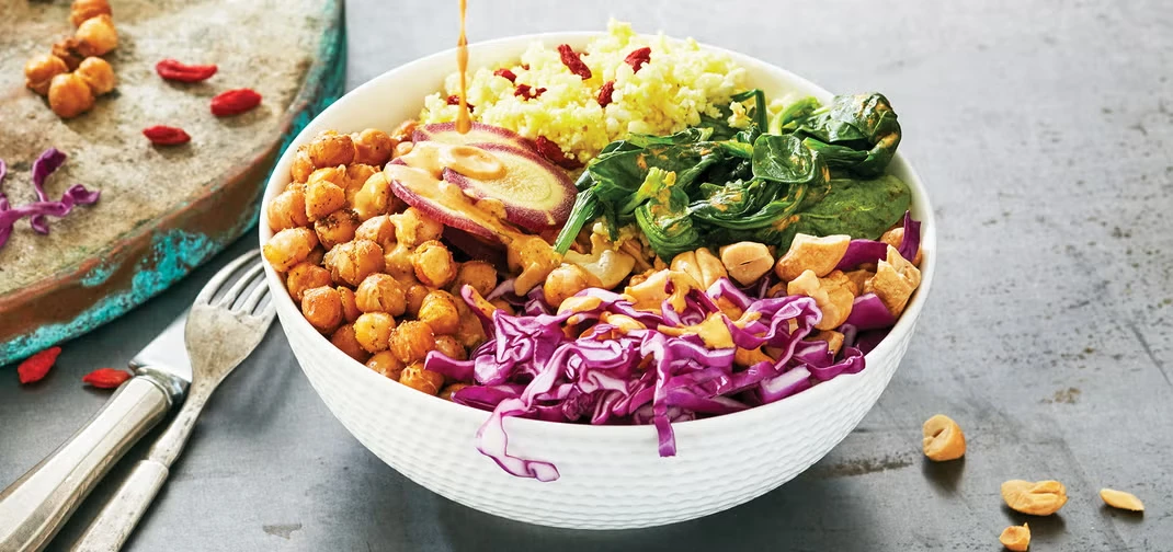 Spiced Chickpea and Cauliflower Rice Bowl