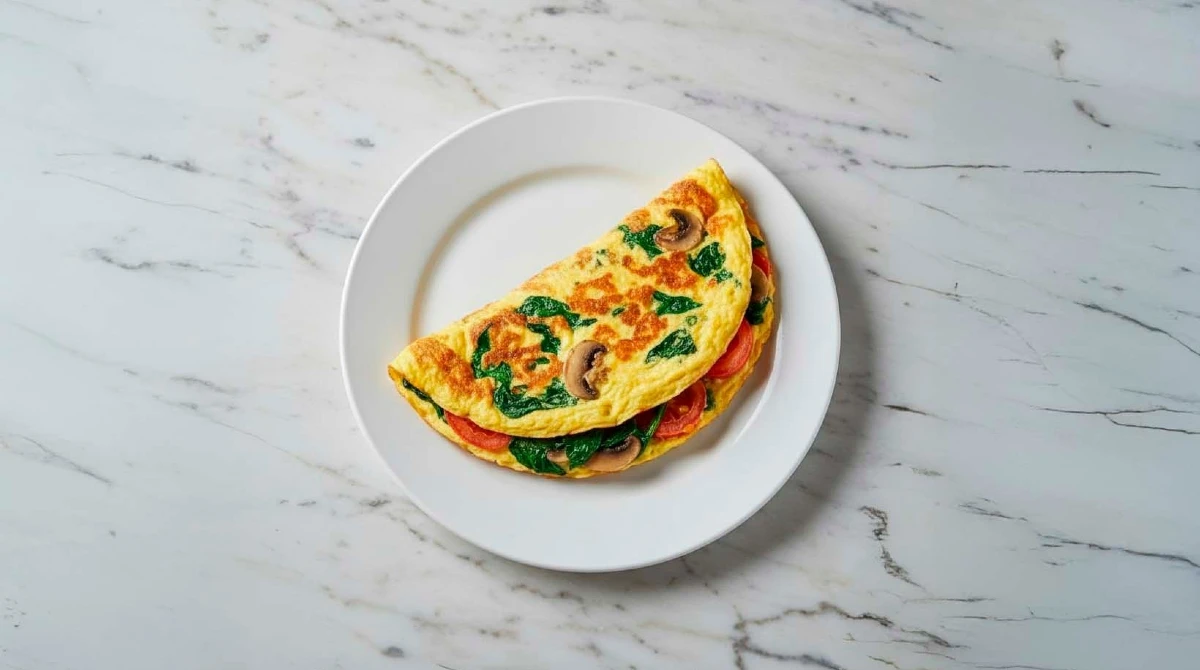 Spinach and Mushroom Omelet