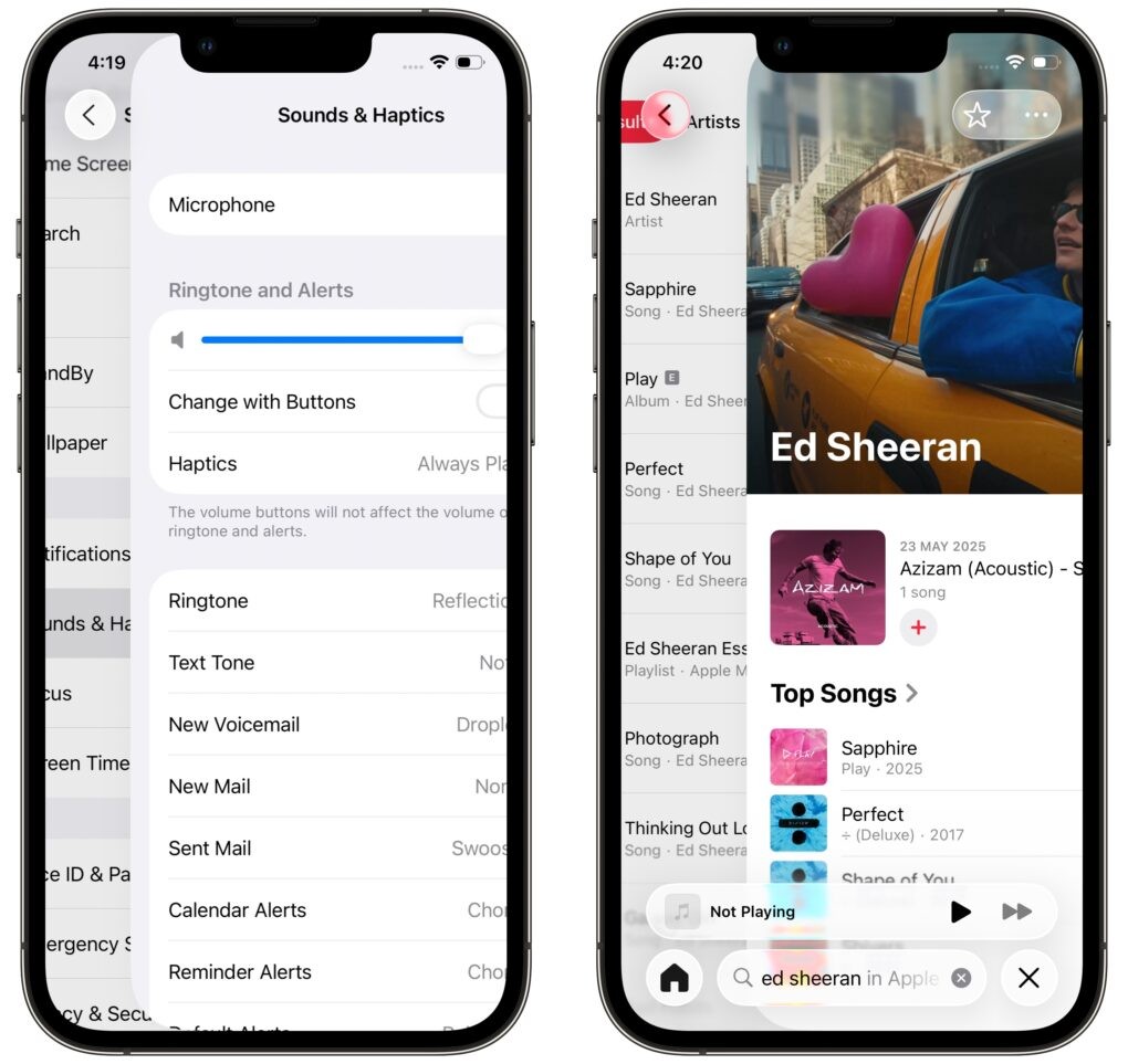 Split-Swipe Notification Gestures