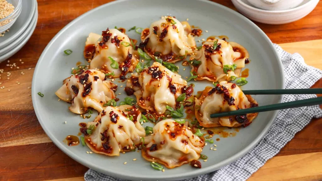 Steamed Dumplings and Chili Crunch
