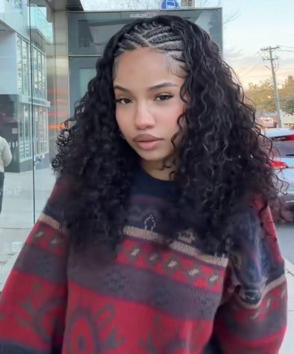 Stitch Braids with Voluminous Curly Ends