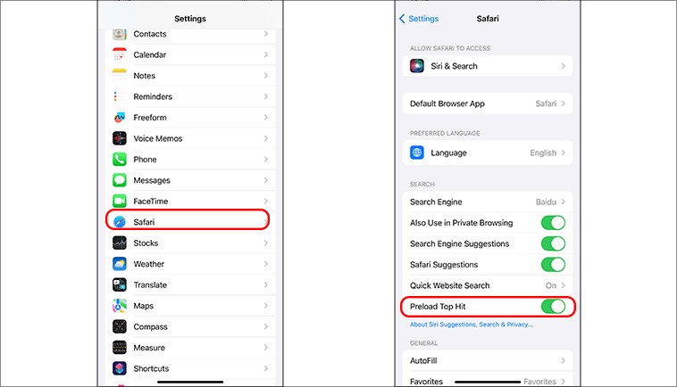 Stop Safari From Pre-Loading Sites