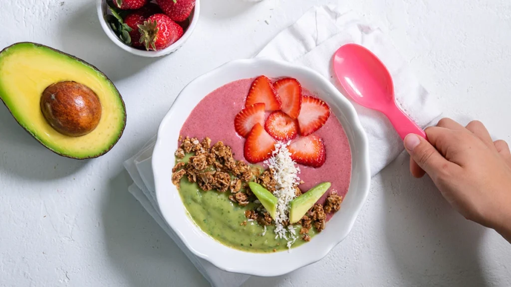 Strawberry Banana Smoothie Bowls