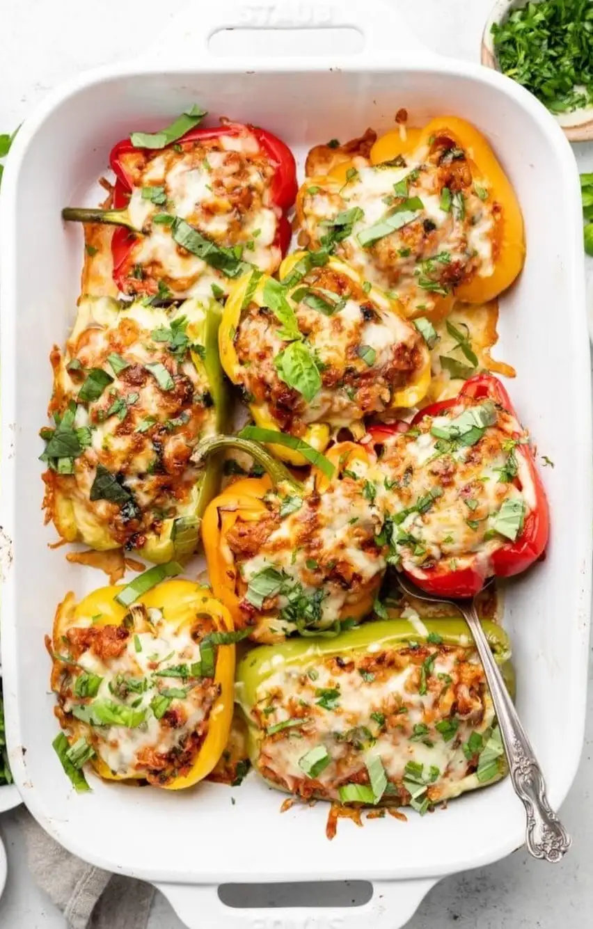  Stuffed Bell Peppers with Ground Turkey