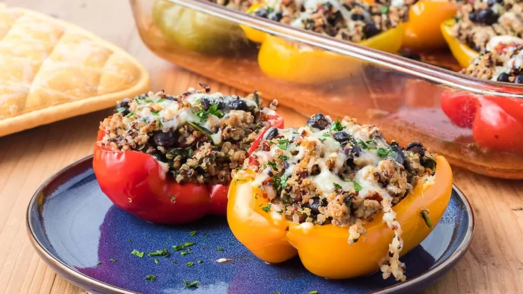 Stuffed Bell Peppers with Ground Turkey