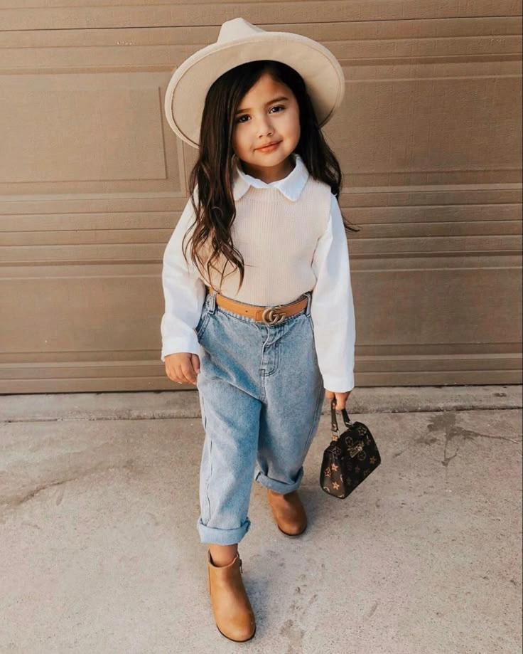 Stylish Toddler in Neutral Fall Look