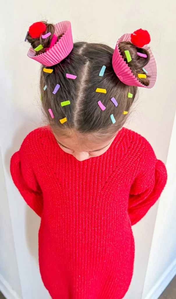 Sweet Cupcake Hair Buns