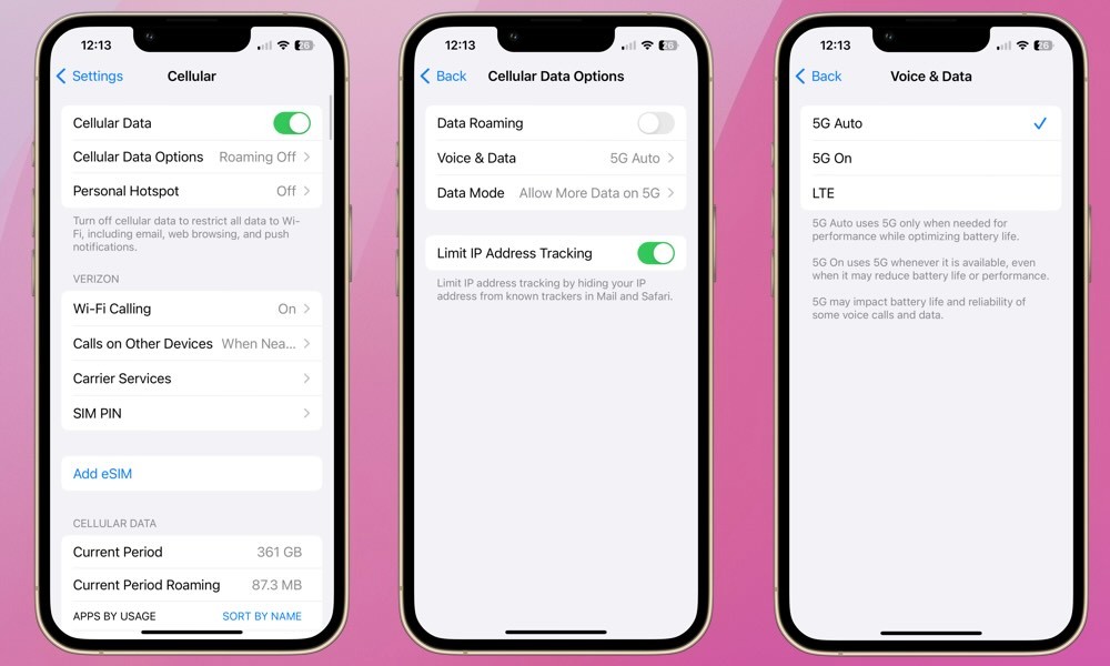 Switch 5G From "On" to "Auto"