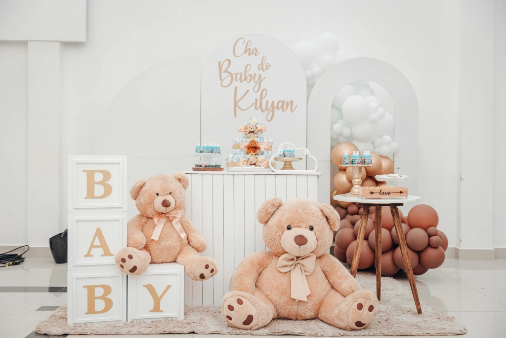 Teddy Bear Cloud Dream Backdrop