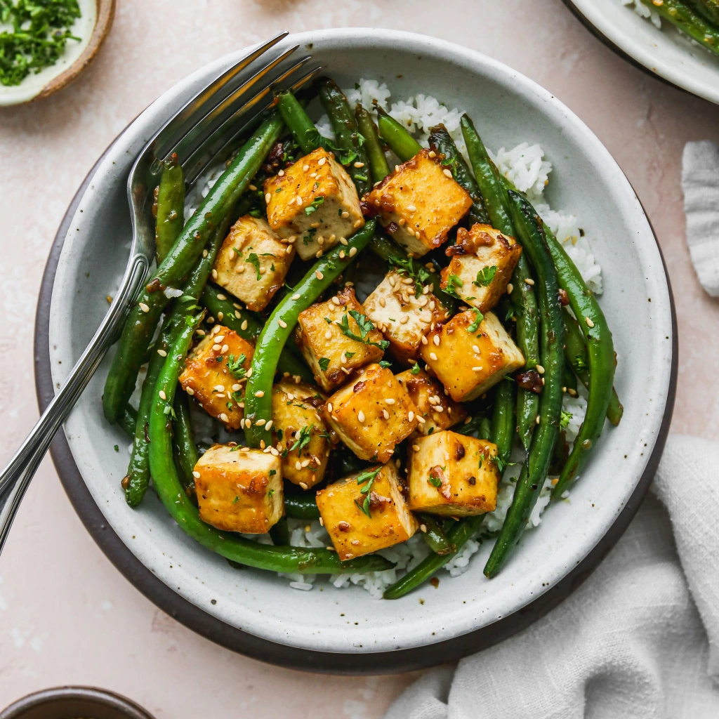 Tofu and Green Bean Salad