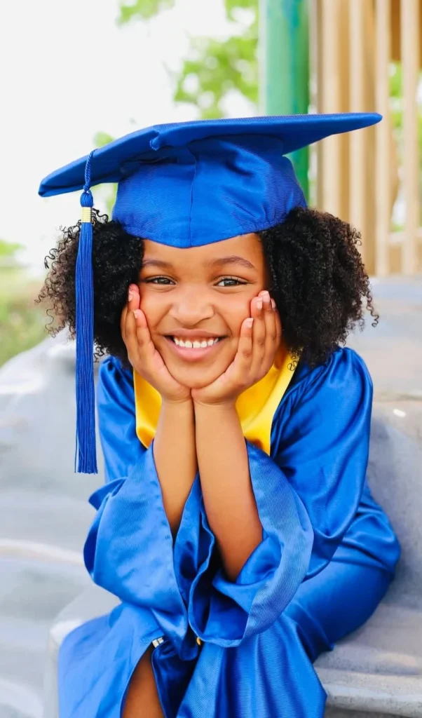 Traditional Blue Graduation Portrait