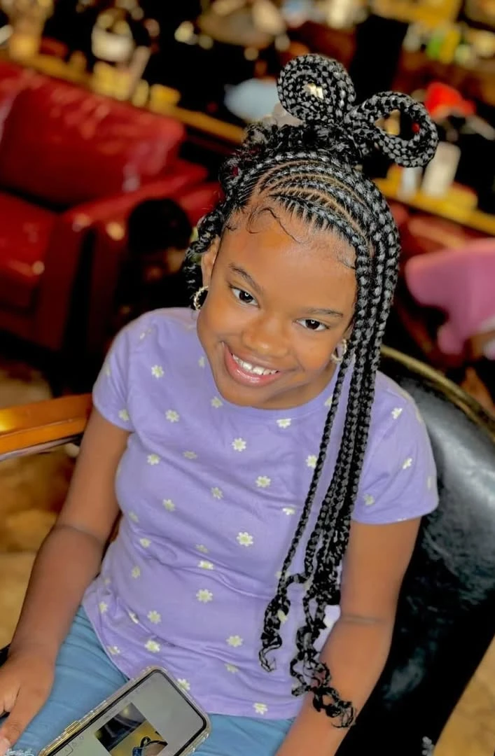 Tribal Braids with Space Buns