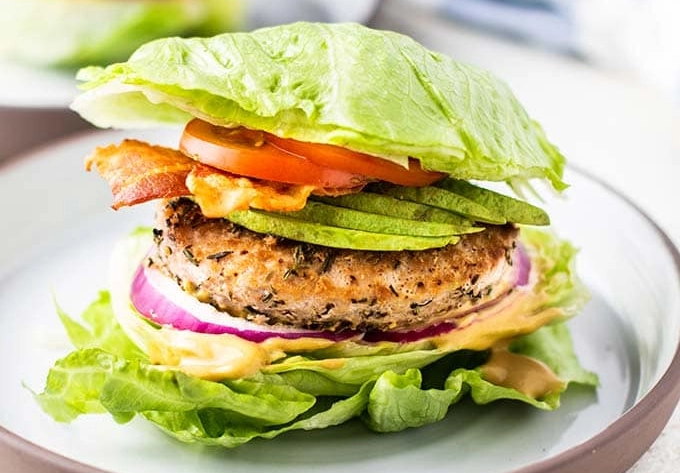 Turkey Burger Lettuce Wrap