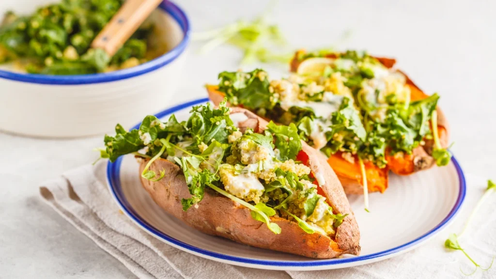 Turkey Lentil Stuffed Sweet Potatoes