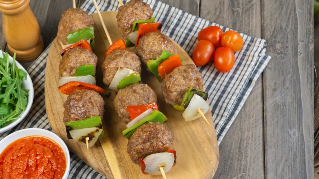 Turkey Meatball Skewers