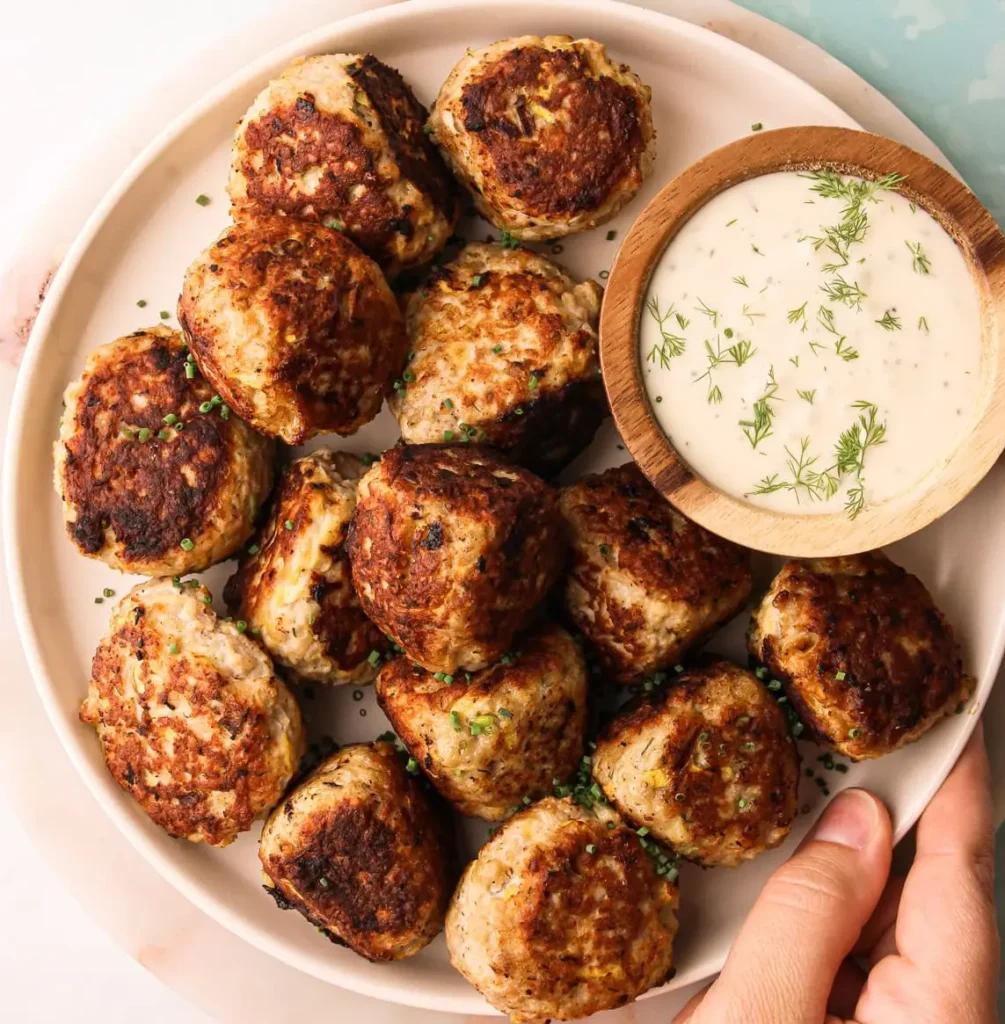 Turkey Meatballs with Zucchini Ribbons