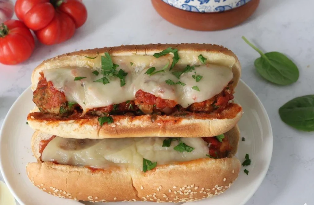 Turkey Spinach Meatball Subs