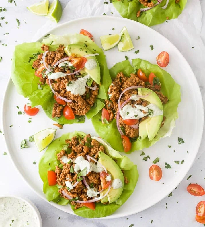 Turkey Taco Lettuce Wraps