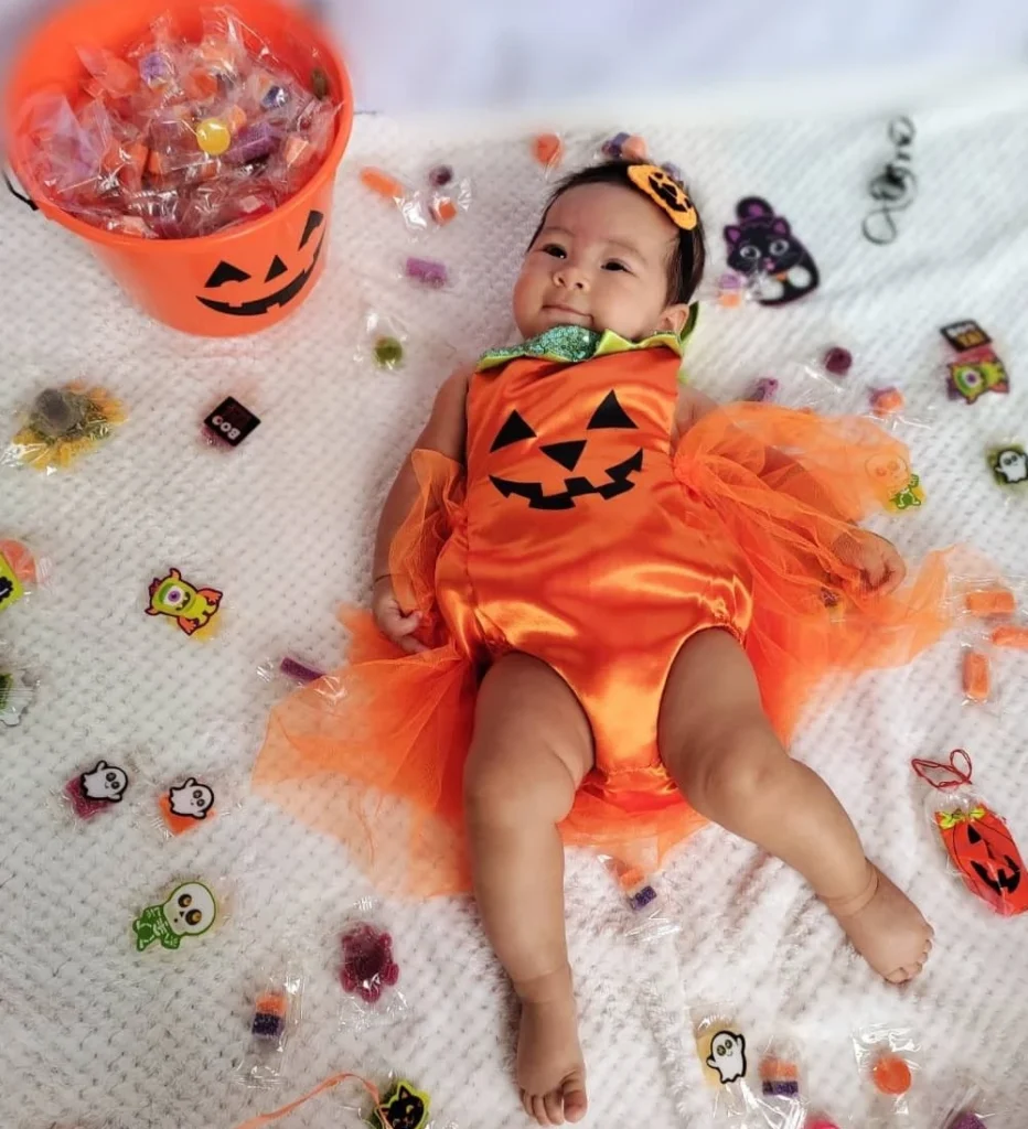Tutu Dress with Halloween Candy Bucket