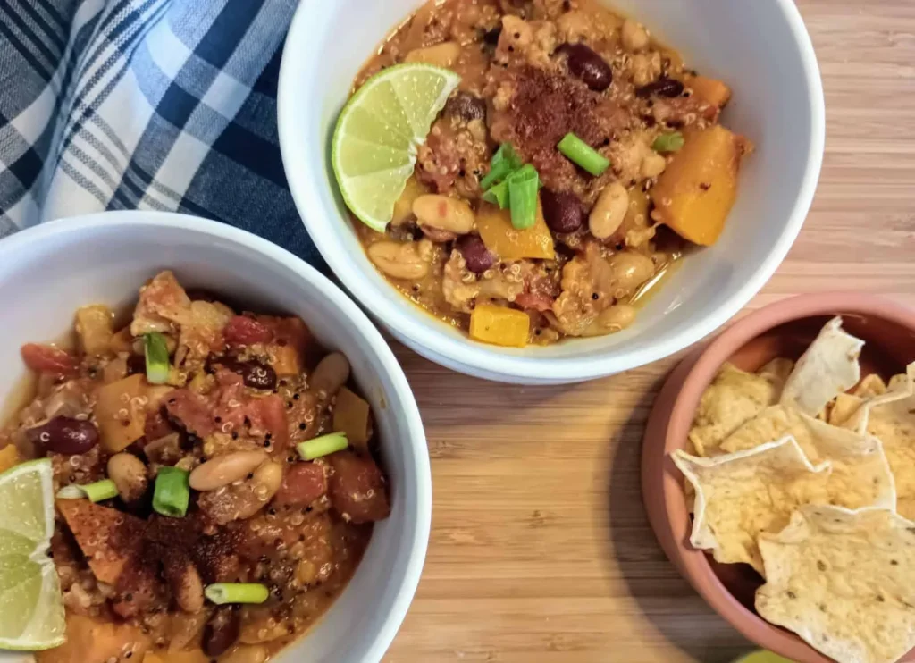 Vegetarian Chili with Butternut Squash & Cauliflower