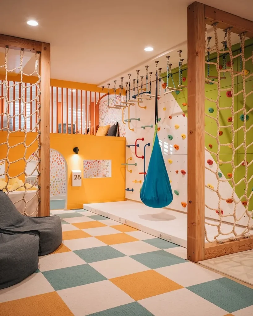 Vibrant Climbing Wall Corner