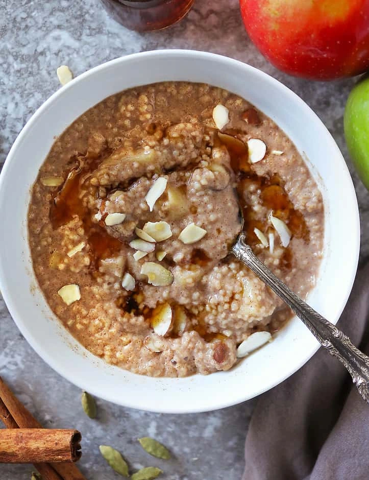 Warm Breakfast Couscous with Nuts