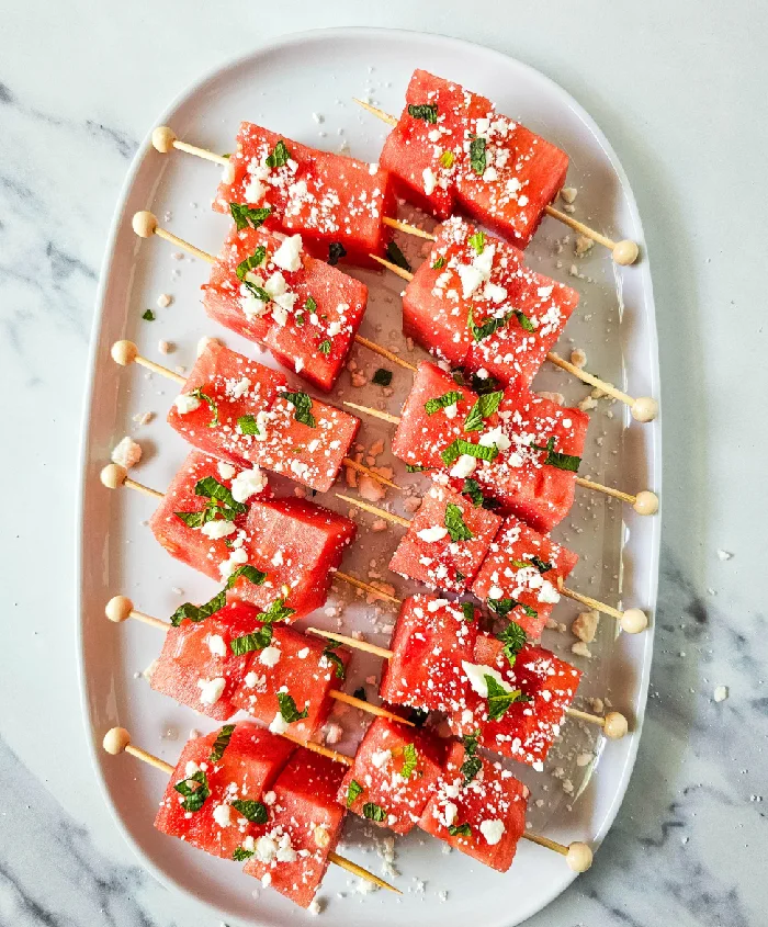 Watermelon Feta Skewers