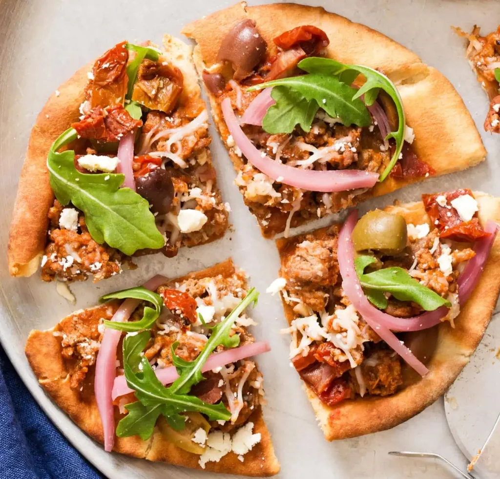 Whole Grain Greek Pita Pizza