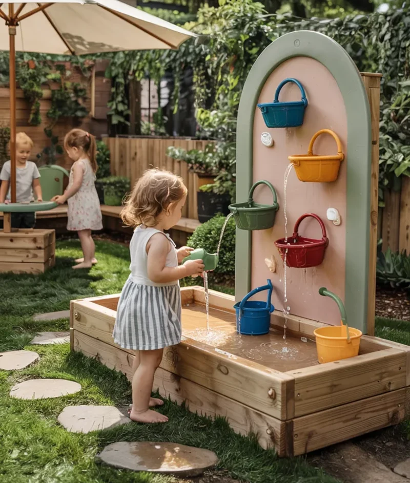 Wooden Water Play Station