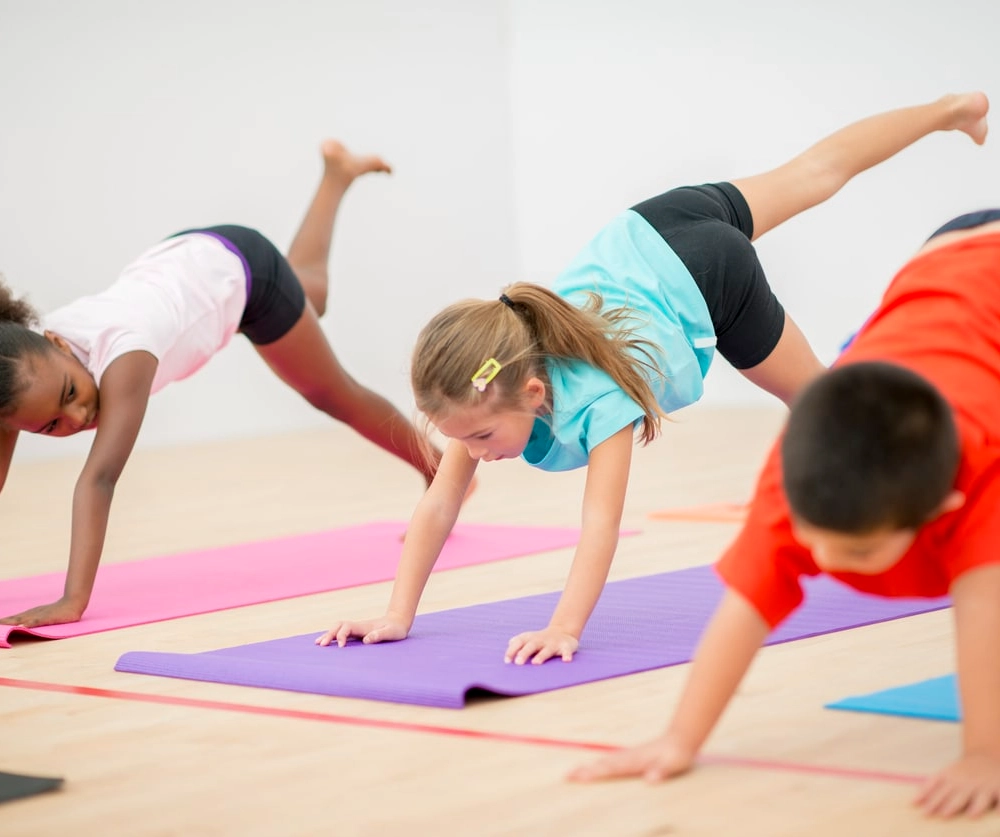 Yoga Mats in a Playful Pose