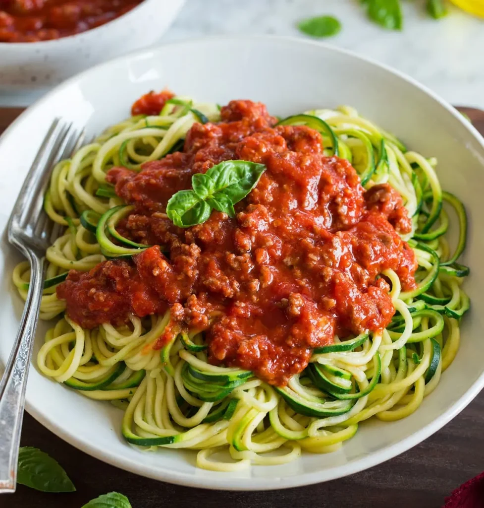 Zucchini Noodle Bolognese