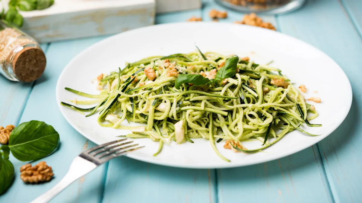 Zucchini Noodles (Zoodles) with Pesto